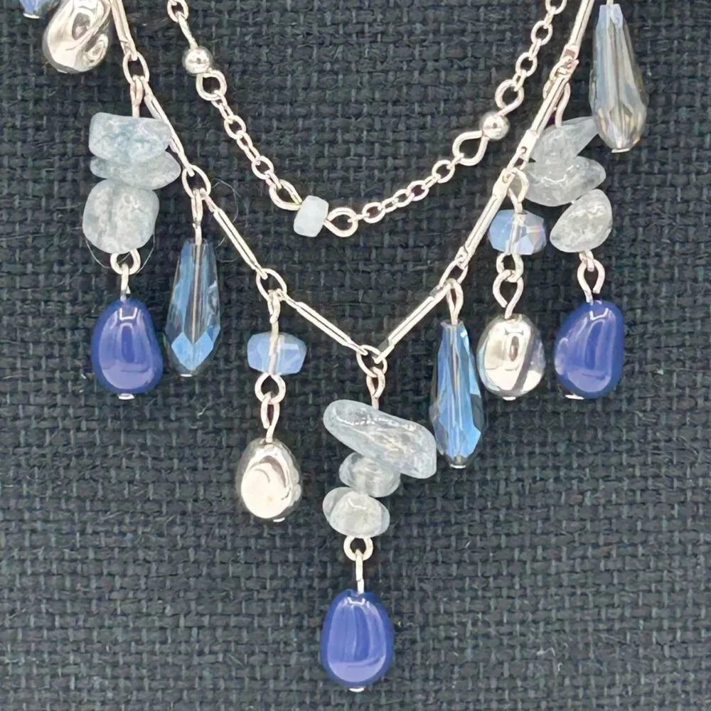 NWT Style & Co. Mixed Bead Layered Statement Necklace, 17-1/5